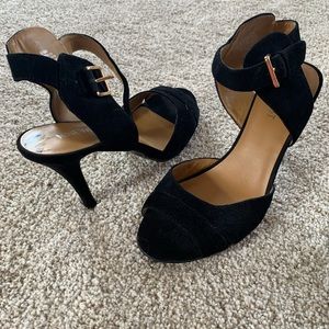 Black NineWest open toed heels